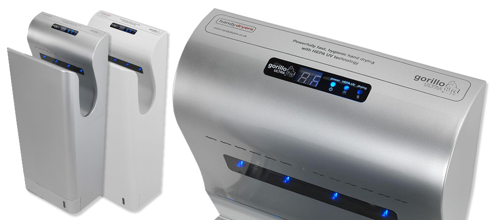 Gorillo Ultra Hands-in Hand Dryer - The perfect alternative to the Dyson Airblade AB14